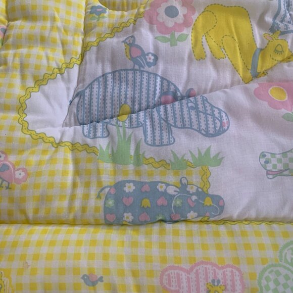 Vintage Pastel Kitsch Animal Print Toddler Sleeping Bag - Picture 7 of 9